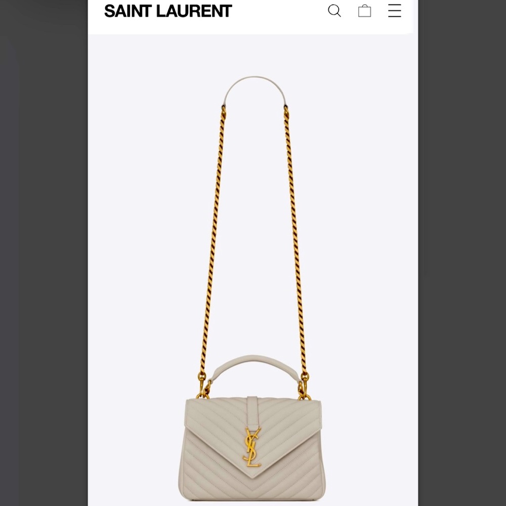 YSL COLLEGE MEDIUM QUILTED LEATHER